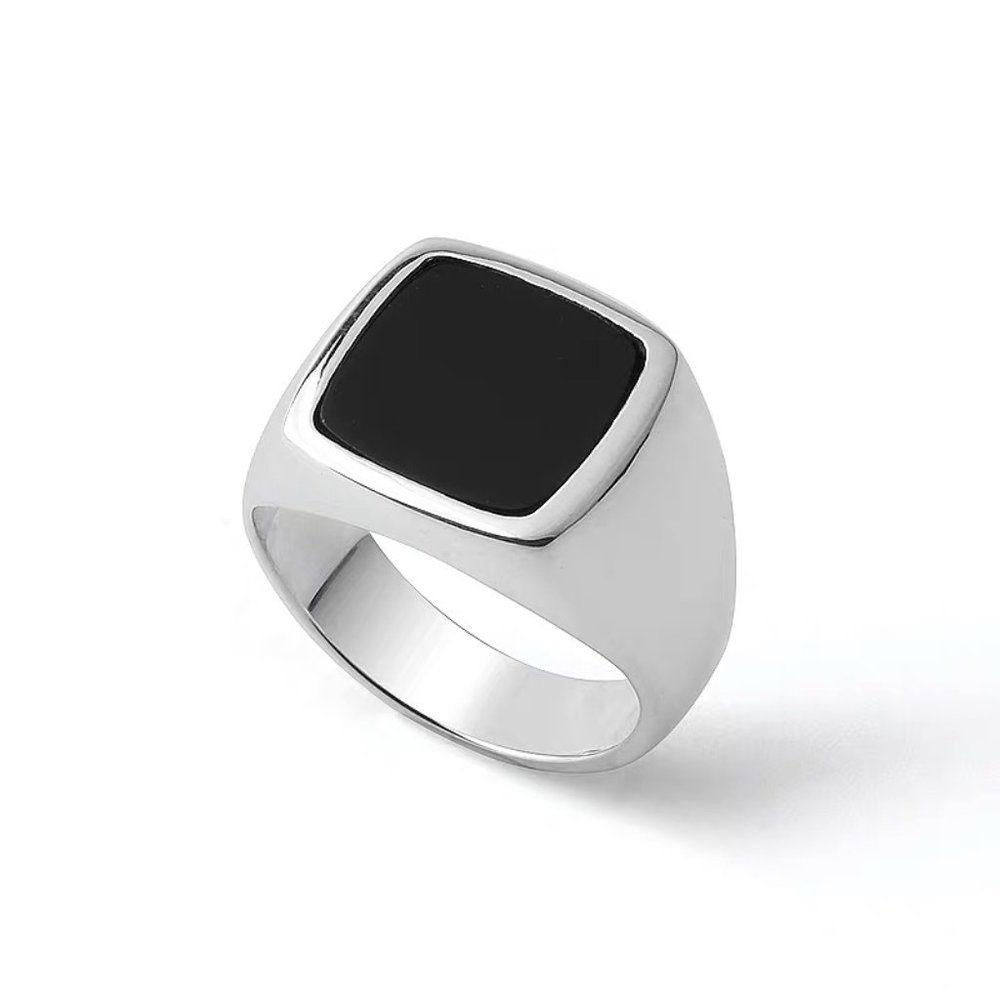 New 925 silver ring, signet ring for men, size 6-12